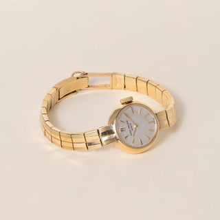 Patek Philippe Silver Satin Dial on 18K Gold Ref 3036