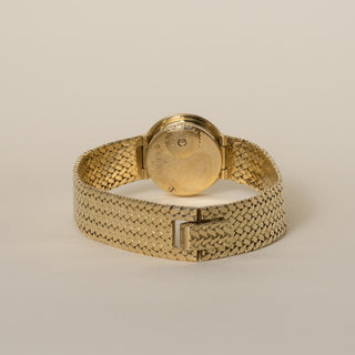 Vintage Ladies Cartier Round Fluted Bezel Watch 18K Gold