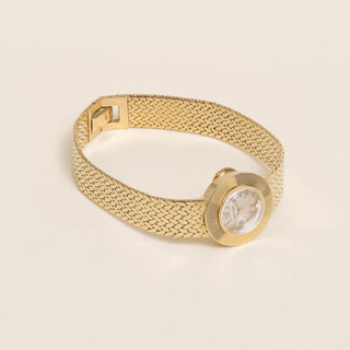Vintage Ladies Cartier Round Fluted Bezel Watch 18K Gold