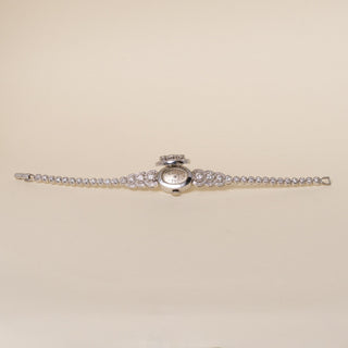 Vintage 1950's Rolex 8 Carats Diamond Ladies Hidden Watch 14K White Gold