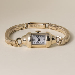 Vintage Rolex Ladies Art Deco 9K Yellow Bracelet Watch, Ref. 570, Circa 1940's