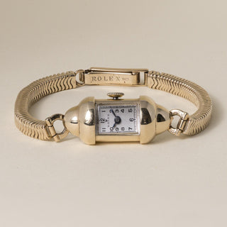 Vintage Rolex Ladies Art Deco 9K Yellow Bracelet Watch, Ref. 570, Circa 1940's