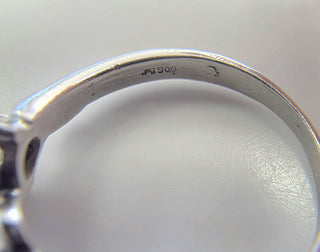 Vintage 1970s 0.38ct F/G VS Diamond Solitaire Wave Shank Ring Sz 6 Platinum