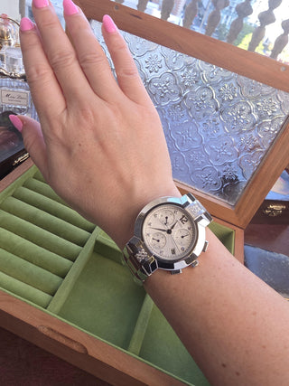 Concord La Scala Stainless Steel Chronograph Diamond Quartz Watch