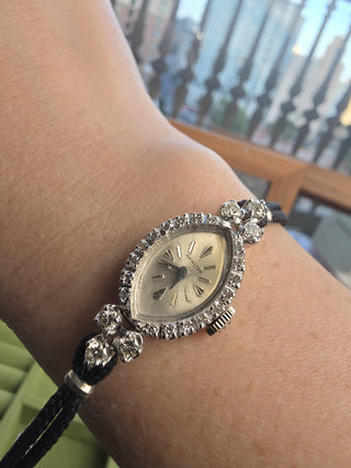 Art Deco Hamilton Marquise Shape Dial with Diamonds