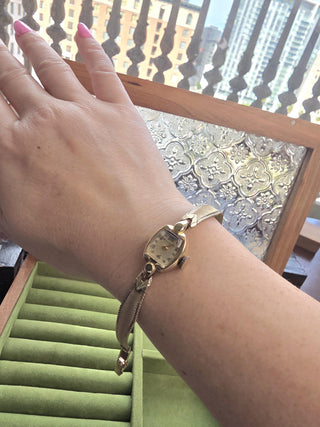 Vintage 1950s 14K Gold Bulova Ladies Cocktail Watch