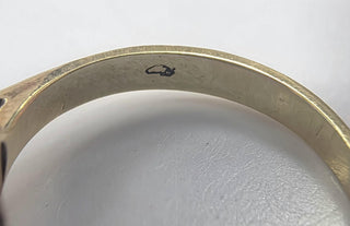 Vintage 14K Gold 1 Carat Blue Sapphire Sugarloaf Bezel Set Ring