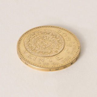 24K Pure Gold Mexico 1919 20 Pesos Aztec Calendar Coin
