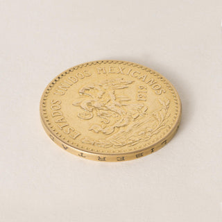 24K Pure Gold Mexico 1919 20 Pesos Aztec Calendar Coin
