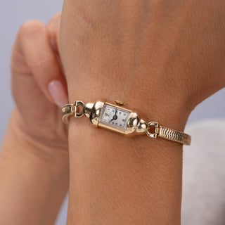Vintage Rolex Ladies Art Deco 9K Yellow Bracelet Watch, Ref. 570, Circa 1940's