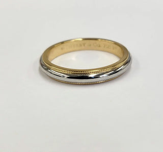 Estate 18K/Plat Tiffany & Co. Milgrain Band