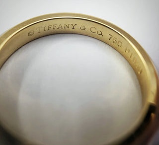 Estate 18K/Plat Tiffany & Co. Milgrain Band
