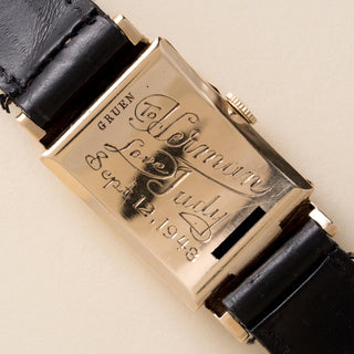 Vintage 1948 13.5K Gold Gruen Curvex Precision Manual Wind Watch