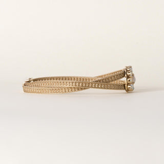 Vintage 14K Gold Woven Band 3.50 Carats Opal Bracelet