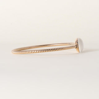 18K Rose Gold Fidia Tubogas Mother of Pearl Thin Bangle