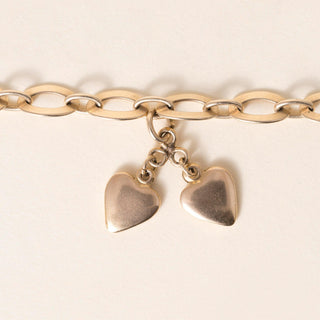Vintage 14K Yellow Gold Multi Objects Charm Bracelet