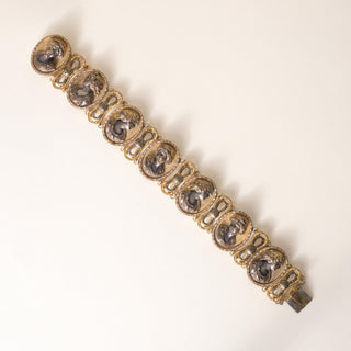 Antique Silver and Repousse Cameo Bracelet
