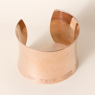 Estate Tiffany & Co 1837 Rubedo Ultra Wide Rose Open Cuff
