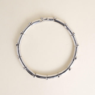 Vintage White Gold 1.95 Carat Diamond Bezel Tube Link Bracelet