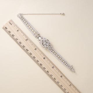 Vintage Platinum  Girard Perregaux Ladies Hidden Watch 7 ct Diamond Bracelet