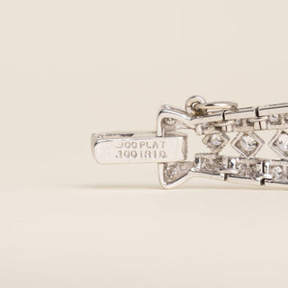 Vintage Platinum  Girard Perregaux Ladies Hidden Watch 7 ct Diamond Bracelet
