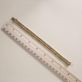 Vintage 1970s Chunky 14K Gold 1CT Diamond Fancy Link Bracelet