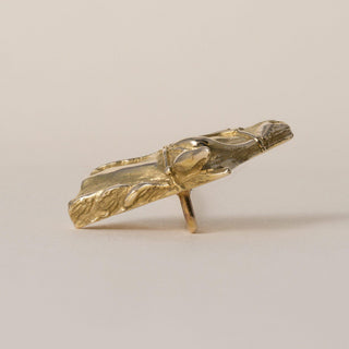 Vintage Mid-Century 14K Gold Horse Head Ruby Eye Stick Pin Brooch