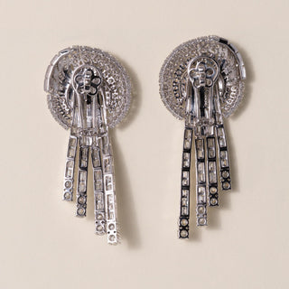 Estate 14K White Gold 16.01 Carats Cascading Diamond Chandelier Earrings