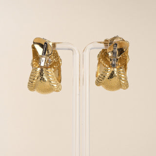 Vintage 1960s David Webb 18K Gold 3.35 CT Diamond Clip-On Huggie Earrings