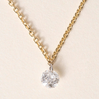 18k YG 0.45ct Old European Cut Pierced Diamond Necklace