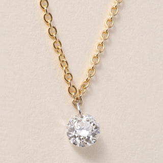 18k YG 0.45ct Old European Cut Pierced Diamond Necklace