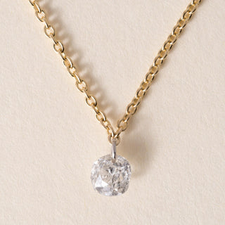18K Gold 0.46carat Old Mine Cut Pierced Diamond Necklace