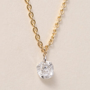18K Gold 0.46carat Old Mine Cut Pierced Diamond Necklace