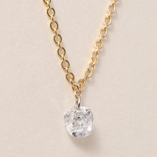 18K Gold 0.46carat Old Mine Cut Pierced Diamond Necklace