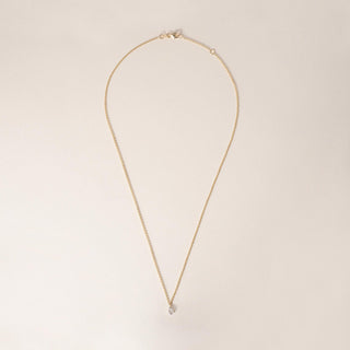 18K Gold 0.46carat Old Mine Cut Pierced Diamond Necklace