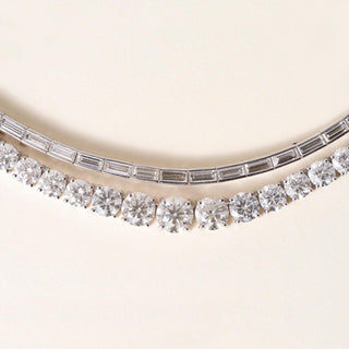 18K WG Double row Diamond Necklace 32.30 Carats