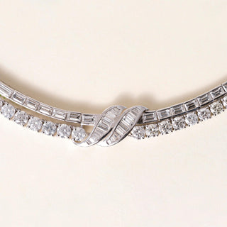 18K WG Double row Diamond Necklace 32.30 Carats