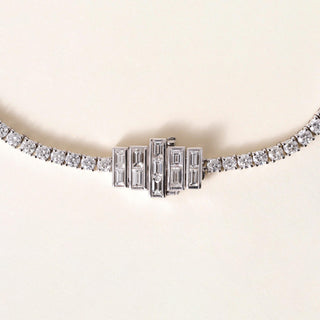 18K WG Double row Diamond Necklace 32.30 Carats