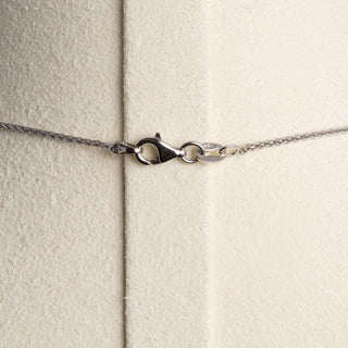 Estate 18K White Gold Aquamarine & Diamond Flower Pendant Necklace