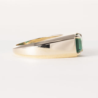 14K Gold 2.90 Carat Emerald Cut Emerald Ring