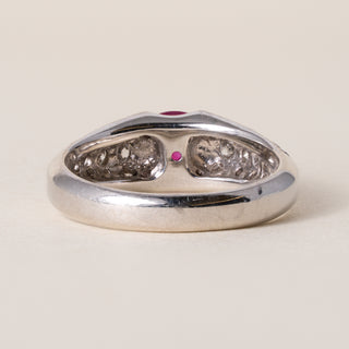 Vintage Platinum 1.17 Carat Oval Burma Ruby and Diamond Ring
