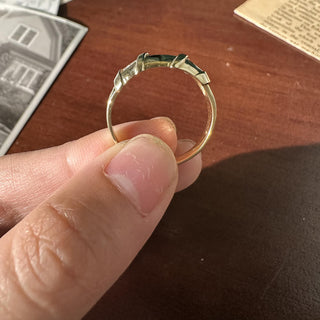 Vintage 14K Gold 0.40 Carats Channel-Set Diamond Station Band Ring