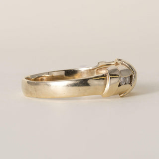 Vintage 14K Gold 0.40 Carats Channel-Set Diamond Station Band Ring