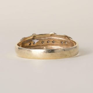 Vintage 14K Gold 0.40 Carats Channel-Set Diamond Station Band Ring