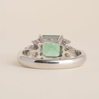 Estate Platinum 1.53 Carat Colombian Emerald & Diamond Cocktail Ring