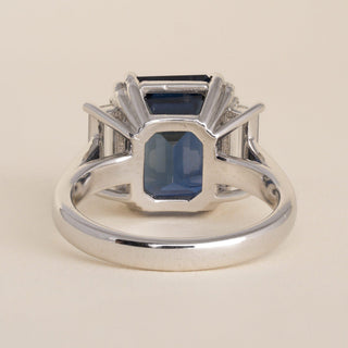 Estate Platinum 9CT Thai Blue Sapphire No Heat Cocktail Ring, AGL Certified