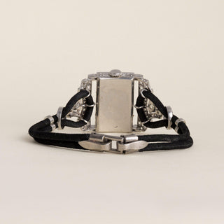 1920s Art Deco Vacheron Constantin Platinum 2.50CT Diamond & Onyx Cocktail Watch