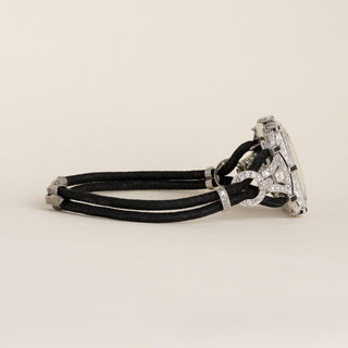1920s Art Deco Vacheron Constantin Platinum 2.50CT Diamond & Onyx Cocktail Watch