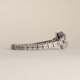 Vintage Cartier 1960 Platinum 5.50ct Diamond Backwinding Cocktail Bracelet Watch