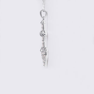 Vintage 0.27 Carats Anchor Nautical Diamond Necklace 18K White Gold